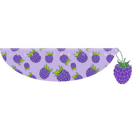 Линейка пластиковая 15 см deVENTE Tutti-Frutti Blackberry гибкая с рисунком