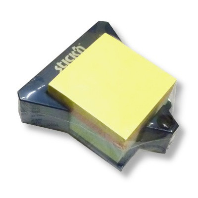 Бумага для заметок с клеевым краем, 76*76 мм, 400 л., 70 г/м2, 4 цвета, Stick`n Hopax (в подставке)