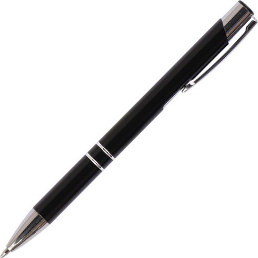 Ручка шариковая подарочная автоматическая FIORENZO,  цвет корпуса черный, синяя в футляре