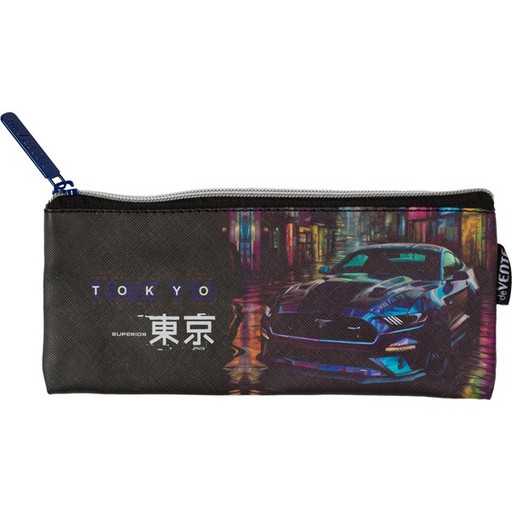 Пенал 1 отд., на молнии, 200*90 мм, иск. кожа, deVENTE Label_Tokyo Drift