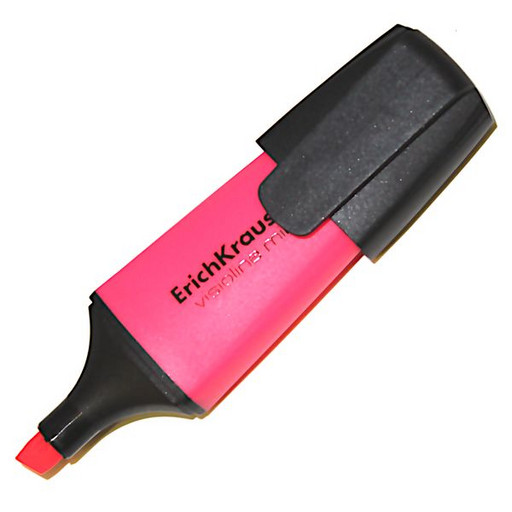 Текстовыделитель ErichKrause Visioline Mini, розовый, 0,6-5,2 мм, клиновидный ПУ, плоский корпус