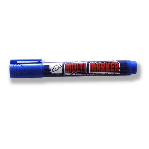 Маркер перманентный, синий, пулевидный, 3 мм, CROWN Multi marker