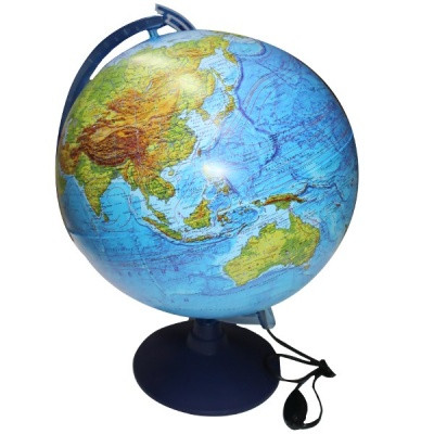 Глобус Земли физико-политический, D32 см, с подстветкой от эл. сети, Globen Classic Euro