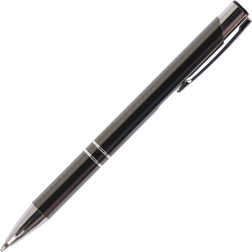 Ручка шариковая подарочная автоматическая FIORENZO,  цвет корпуса серый, синяя в футляре