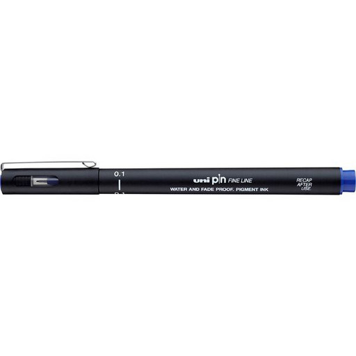 Линер синий Uni Pin Fine Line 01, линия 0,28 мм, длина письма 2000 м