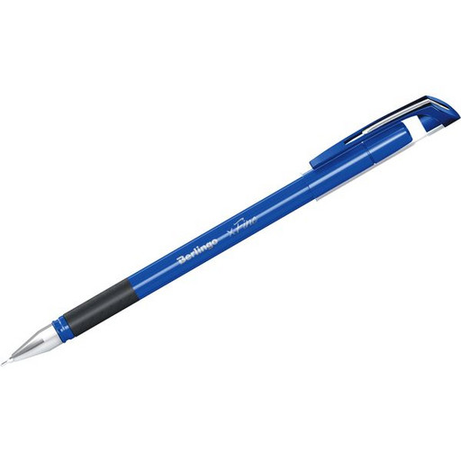 Ручка шариковая 0.3 мм, синяя, Berlingo xFine, игольчатый ПУ, с грипом*