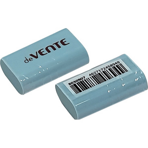 Ластик deVENTE Pastel, синт. каучук (Dust free), прямоугольный, 37*24*11 мм, голубой
