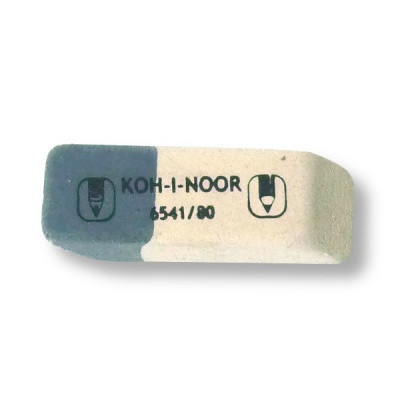 Ластик KOH-I-NOOR Sunpearl, 41*14*8 мм, комби, нат. каучук, прямоуг/скошенный, серо-белый
