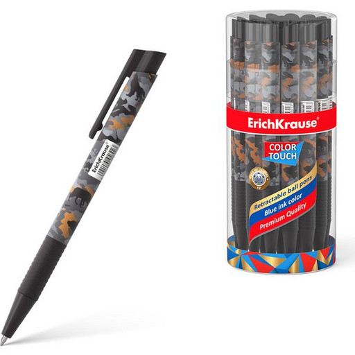 Ручка шариковая автоматическая 0,7 мм синяя ErichKrause ColorTouch® Rough Native