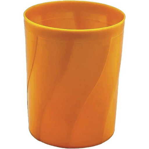 Стакан-органайзер пластиковый deVENTE, 98*80*80 мм, оранжевый, круглый, рифление "волна"