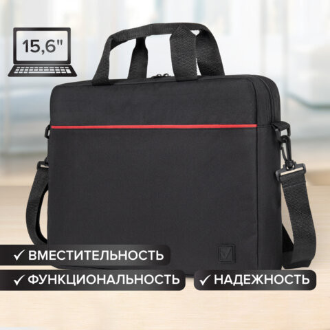 Сумка-портфель BRAUBERG "Practical" с отделением для ноутбука 15,6", черная, 29х40х7 см, 270829