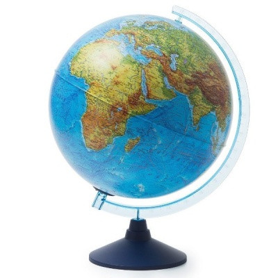 Глобус Земли интерактивный, с физико-политической картой, D32 см, с подсветкой от АА, Globen