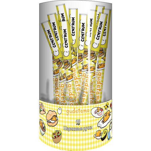 Ручка шариковая синяя, 0.7 мм, узел Standard, круглый корпус, CENTRUM Gudetama