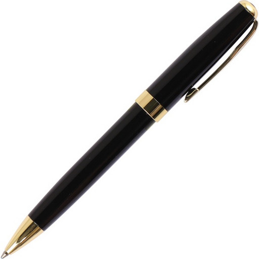 Ручка шариковая подарочная FIORENZO поворотный механизм,  цвет корпуса черный, синяя, в картоне