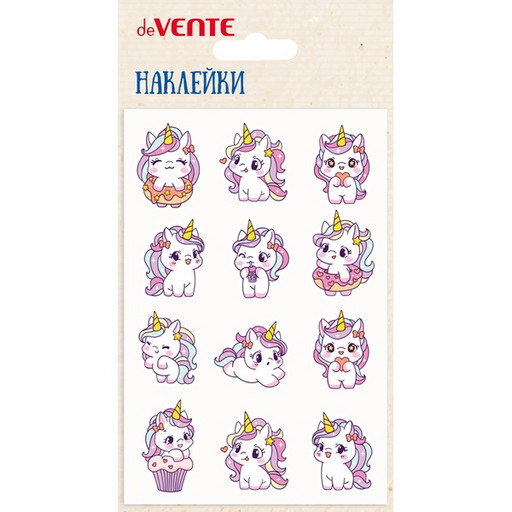 Паф-стикеры (объемные) deVENTE Unicorn pony, карточка 100*150 мм