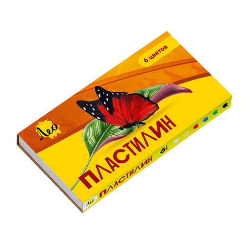 "Лео" "Ярко" Пластилин классический LBMC-0106 120 г ( в картонной упаковке ) 6 цв. .