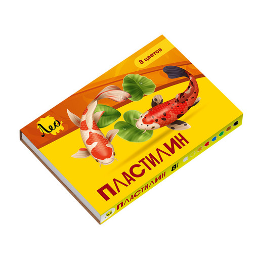 "Лео" "Ярко" Пластилин классический LBMC-0108 160 г ( в картонной упаковке ) 8 цв. .