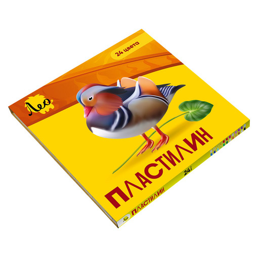 "Лео" "Ярко" Пластилин классический LBMC-0124 480 г ( в картонной упаковке ) 24 цв. .
