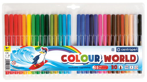 "Centropen" Набор цветных фломастеров COLOUR WORLD TP 7550/30 30 цв 7550/30