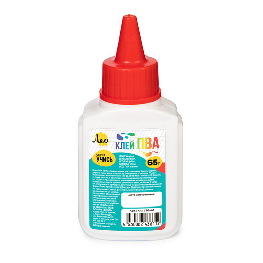 "Лео" "Учись" Клей ПВА LSG-65 65 г . "Лео" "Учись" Клей ПВА LSG-65 65 г .
