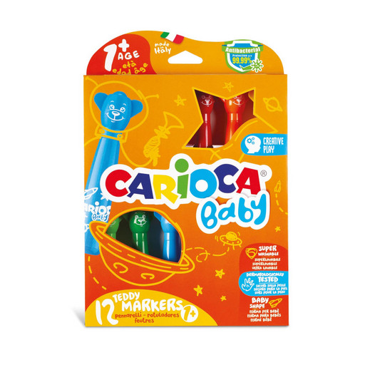"Carioca" Набор фломастеров Baby Teddy Marker 12 цв 42816
