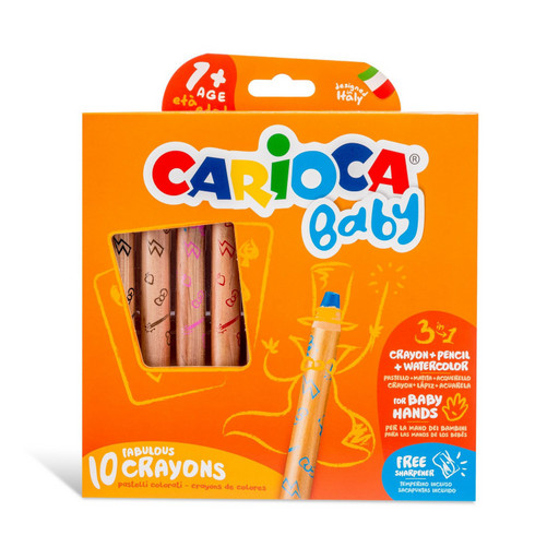 "Carioca" Набор мелков Baby 3IN1 10 цв. , 10 шт 42818