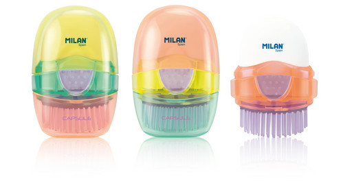 "Milan" Ластик с кисточкой CAPSULE 16 шт. 4900116LK2 ассорти