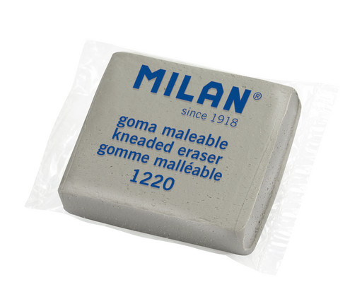 "Milan" Ластик каучуковый для стирания графита и угля 37х28х10 мм 12 шт. CCM1220-12