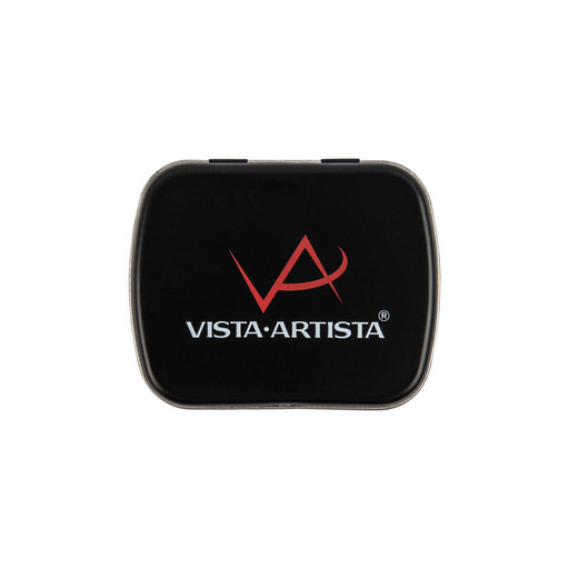 "VISTA-ARTISTA" Коробка металлическая черная с логотипом "VISTA-ARTISTA", ластик-клячка в комплекте VABME-01 .