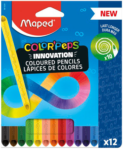 "Maped" Карандаши цветные COLOR`PEPS INFINITY заточенный 12 цв. 861600