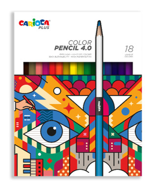 "Carioca Plus" Карандаши цветные заточенный 18 цв. 45202