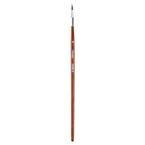 Кисть коза "Pentel" ZBS5-0 круглая 12 шт длинная ручка №0