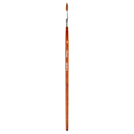Кисть коза "Pentel" ZBS5-02 круглая 12 шт длинная ручка №02