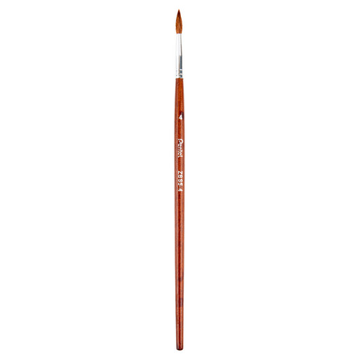 Кисть коза "Pentel" ZBS5-04 круглая 12 шт длинная ручка №04 ZBS5-04