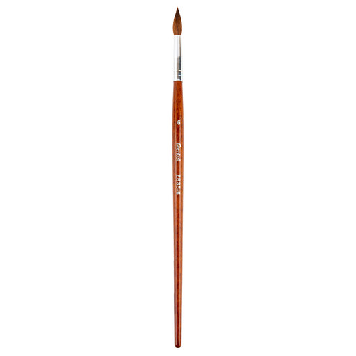 Кисть коза "Pentel" ZBS5-06 круглая 12 шт длинная ручка №06