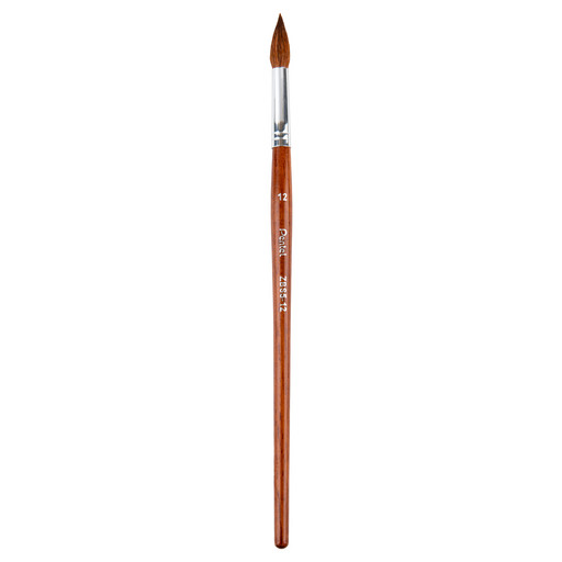 Кисть коза "Pentel" ZBS5-12 круглая 12 шт длинная ручка №12 ZBS5-12