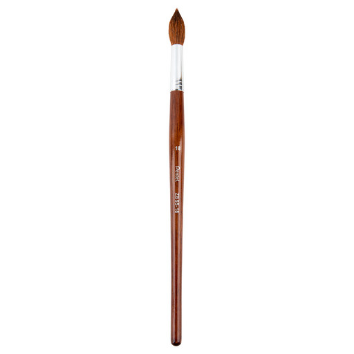 Кисть коза "Pentel" ZBS5-18 круглая 12 шт длинная ручка №18