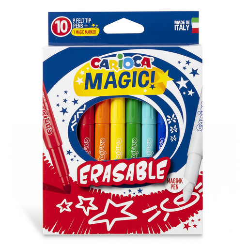 "Carioca" Фломастеры меняющие цвет Magic Markers стираемые 10 цв 43182