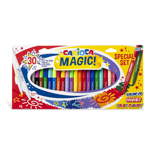 "Carioca" Фломастеры меняющие цвет Magic Markers стираемые 30 цв 43183