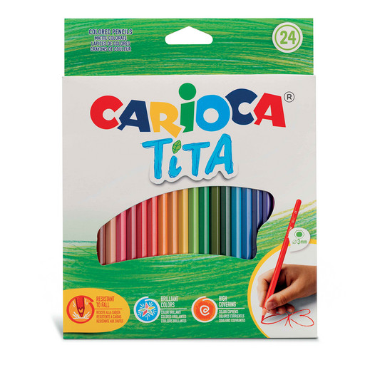 "Carioca" "Tita" Карандаши цветные пластиковые заточенный 24 цв. 42794