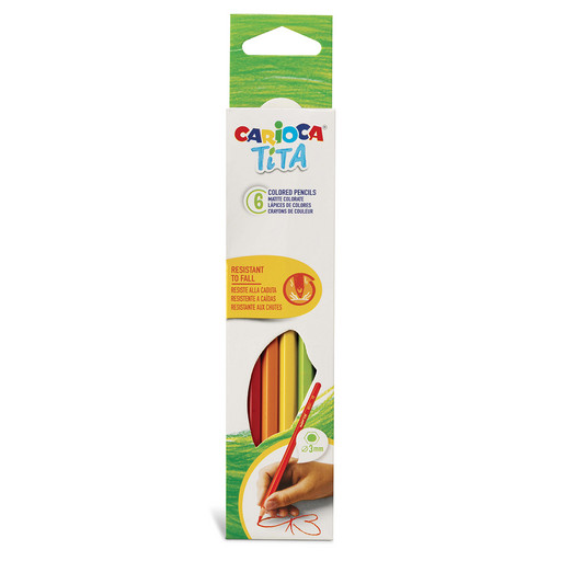 "Carioca" "Tita" Карандаши цветные пластиковые заточенный 6 цв. 42792