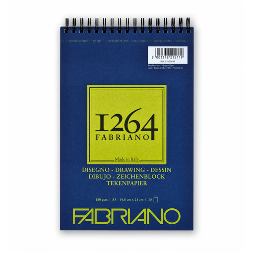 "Fabriano" Альбом для эскизов 1264 DRAWING 180 г/м2 A5 14.8 х 21 см на спирали 30 л. 19100645