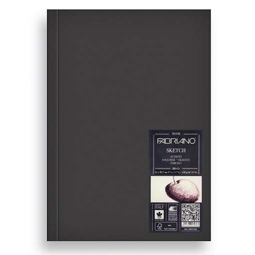"Fabriano" Альбом для эскизов А5 FABRIANO SKETCHBOOK 110 г/м2 A4 21 х 29.7 см склейка с трех сторон 80 л. 19100002