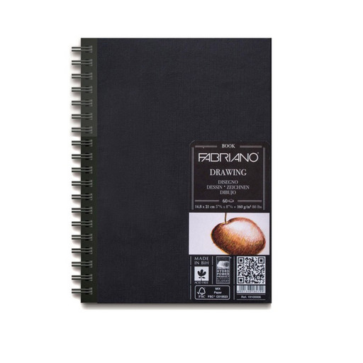 "Fabriano" Альбом для эскизов "Drawing Book" 160 г/м2 A5 14.8 х 21 см на спирали 60 л. 41231421