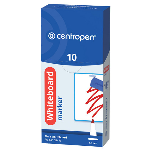 "Centropen" Маркер WHITEBOARD 1.8 мм перо круглое 10 шт. 2709/1 черный