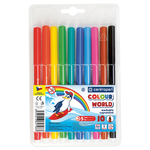 "Centropen" Набор цветных фломастеров COLOUR WORLD TP 7550/10 10 цв 7550/10- 7 7550 1094
