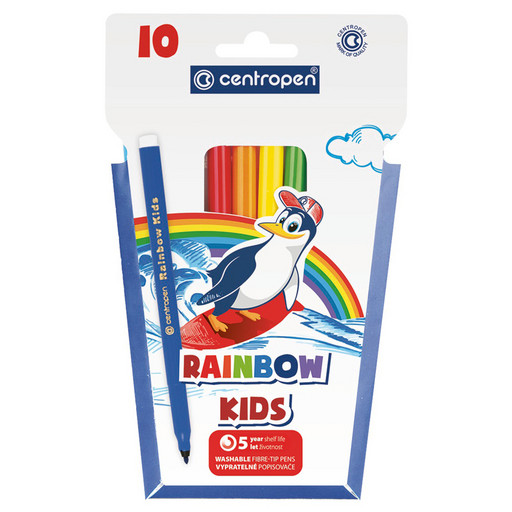 "Centropen" Набор цветных фломастеров RAINBOW KIDS PA 7550/10 10 цв 7550/10- 7 7550 1002