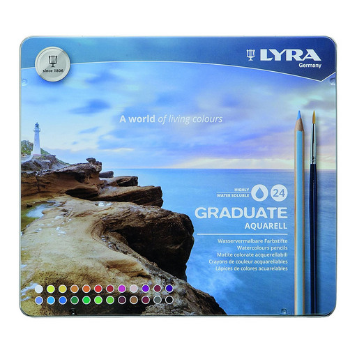 "LYRA" Набор акварельных карандашей GRADUATE AQUARELL заточенный 24 цв. 24 шт. L2881240