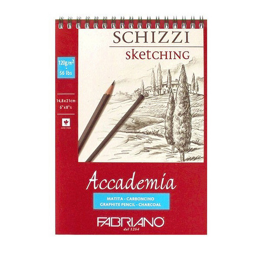 "Fabriano" Альбом для эскизов "Accаdemia" 120 г/м2 A5 14.8 х 21 см на спирали 50 л. 44121421