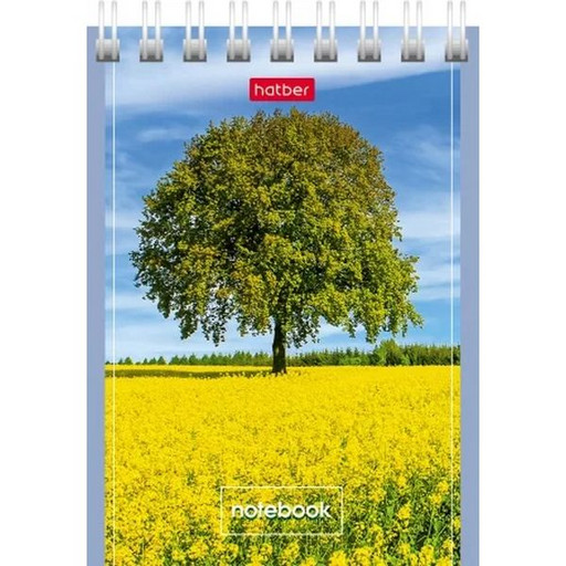 Блокнот на гребне А7, 40 л., клетка, 65 г/м², Hatber Великолепные пейзажи_6 дизайнов
